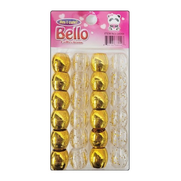 Bello Collections JUMBO Hair Beads - Small Pack - GOLD ASSORT #38944