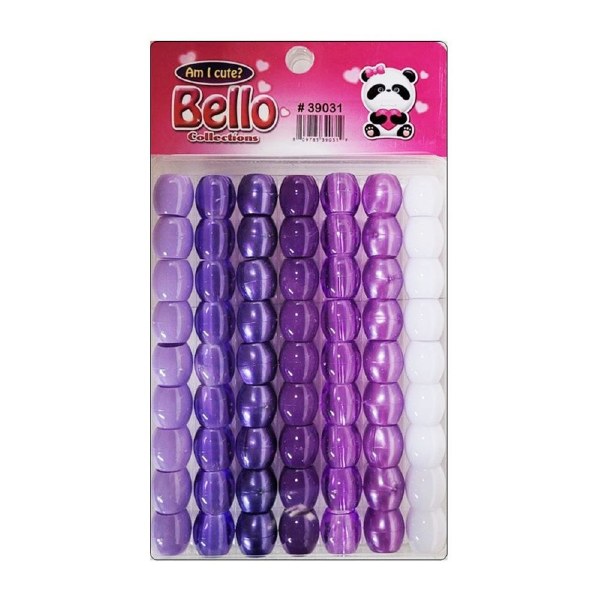 Bello Collections LG Hair Beads - PURPLE ASST #39031