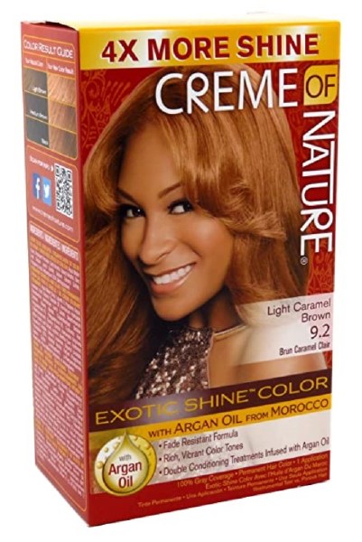 Creme Of Nature Exotic Shine Hair Color 92 Light Caramel Brown Beauty Depot