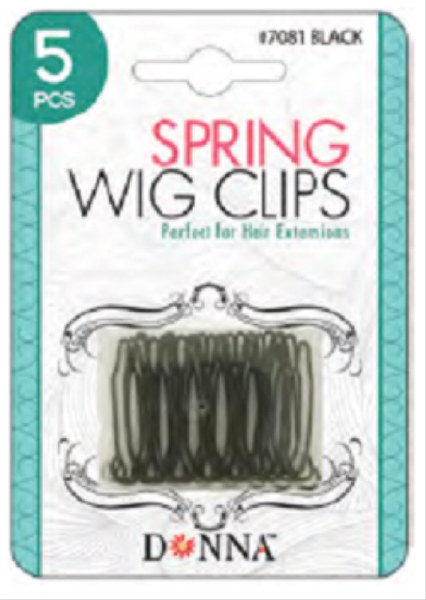 Donna Spring Wig Clips 5pc 7081 Beauty Depot