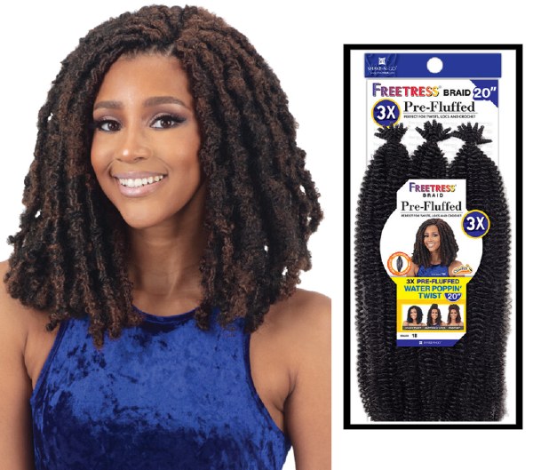 FreeTress Braid PreFluffed Water Poppin' Twist 20 Inch 2 Beauty