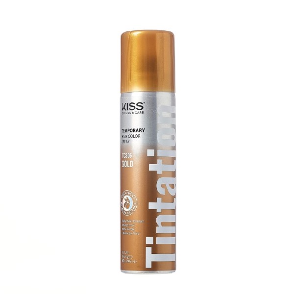Kiss Tintation Temporary Hair Color Spray TCS06 Gold Beauty Depot