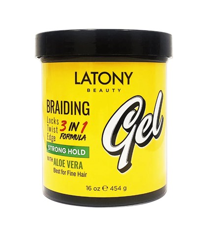 Latony Beauty - Braiding Gel 3-in-1 - Strong Hold - 16oz