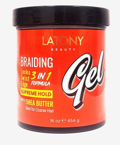 Latony Beauty - Braiding Gel 3-in-1 - Supreme Hold - 16oz