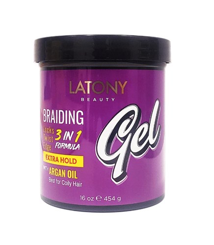 Latony Beauty - Braiding Gel 3-in-1 - Extra Hold - 16oz