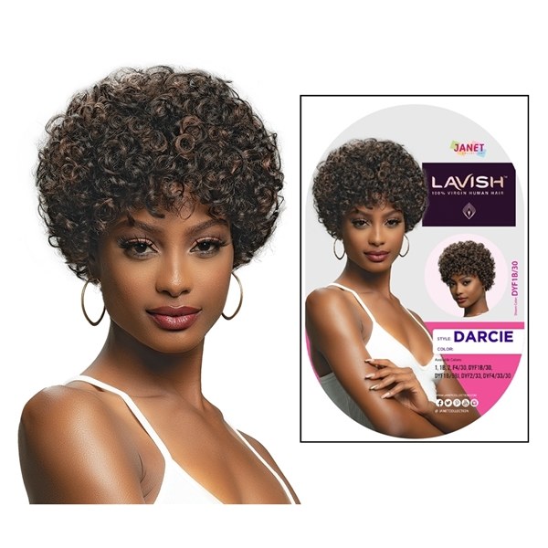 Lavish 100% Natural Virgin Remy Human Hair Wig - Darcie - # DYF1B/99J