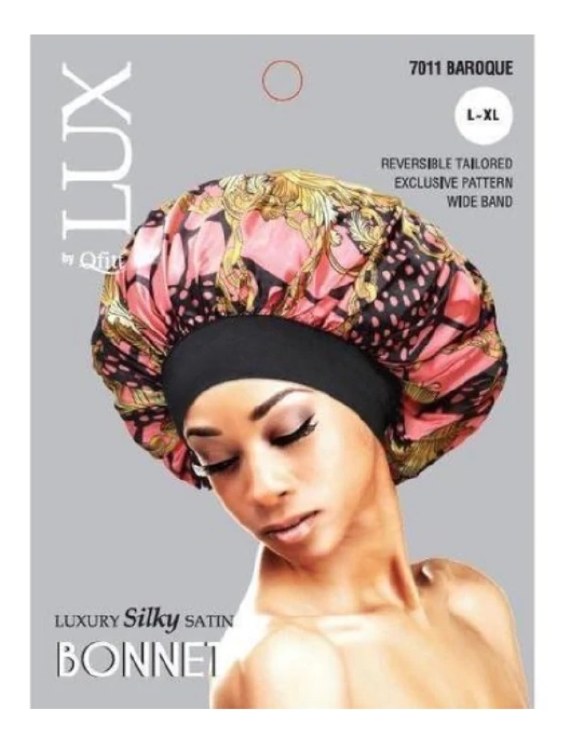 Qfitt Luxury Silky Satin Reversible Bonnet Adults #7011 Assorted Colors LXL