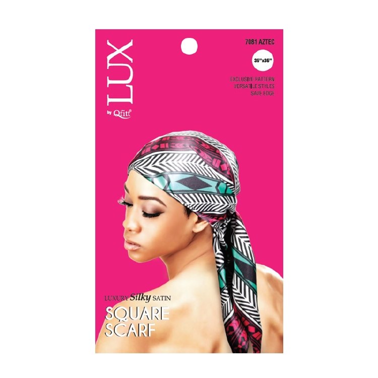 QFitt Lux  Luxury Silky Satin Square Scarf 36'' x 36'' #7081