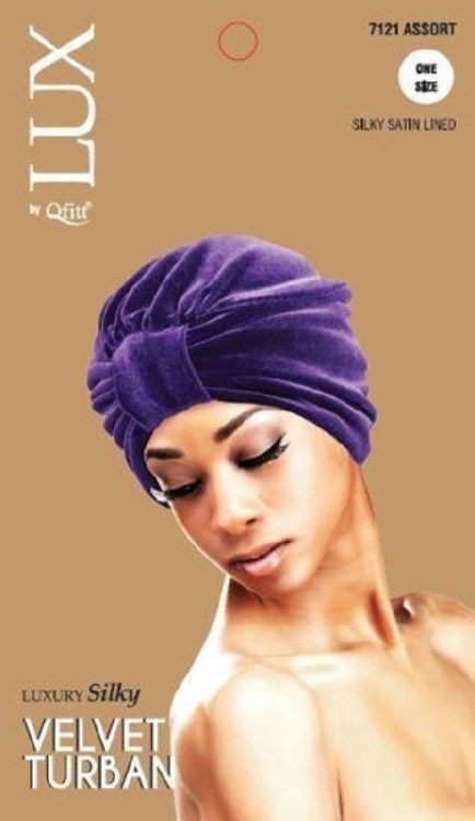 Qfitt Lux Luxury Silky Velvet Turban #7121 Assorted One Size