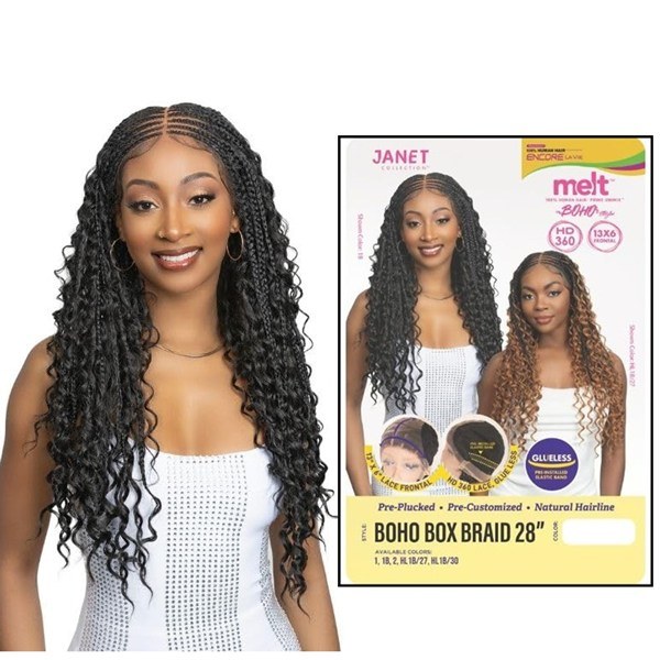 Melt Encore Lavei Lace Front Wig - Boho Box Braid 28 - # 1