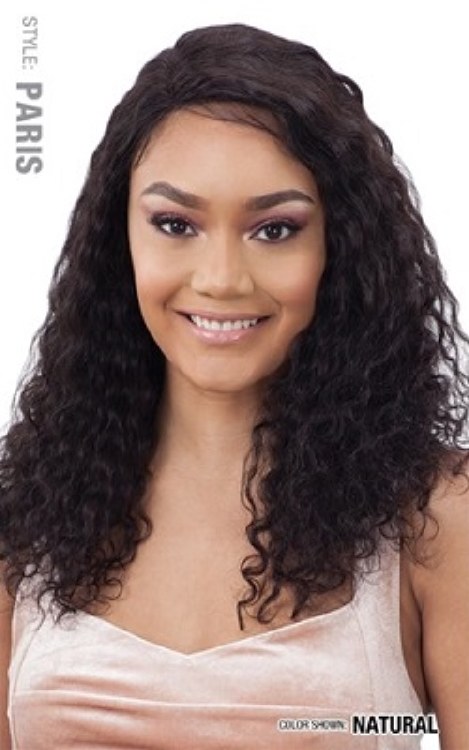 Nude Brazilian Natural 100% Human Hair Lace Front Wig Paris - # Natural