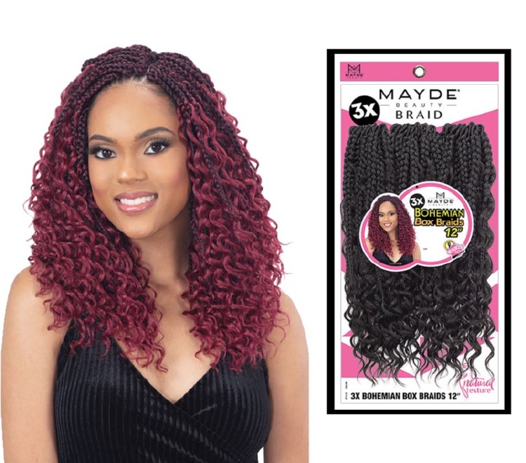 Mayde Beauty 3X Bohemian Box Braid 12 Inch - # T27