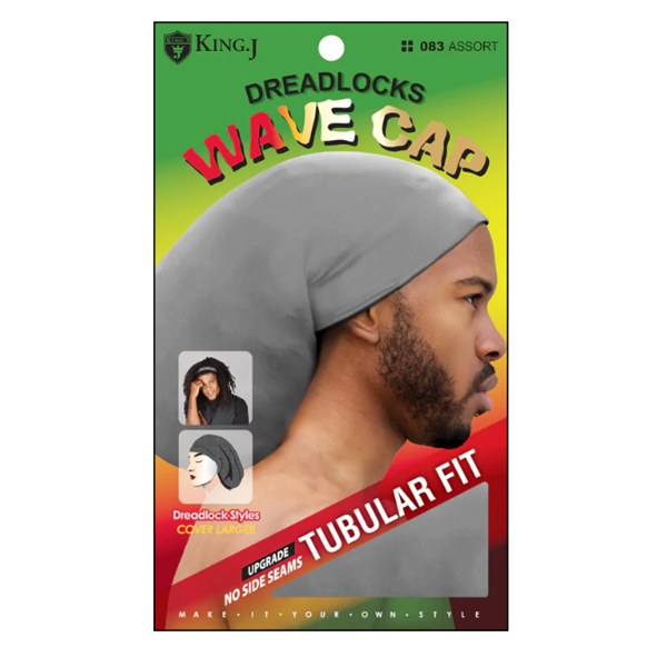 King J Dreadlocks Wave Cap #083 - Assorted Colors