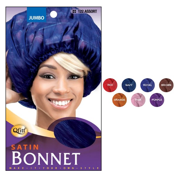Qfitt Super Jumbo Satin Bonnet #122 - Assorted Colors