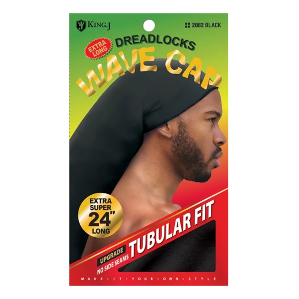 King J Dreadlocks Wave Cap #2082 - Black