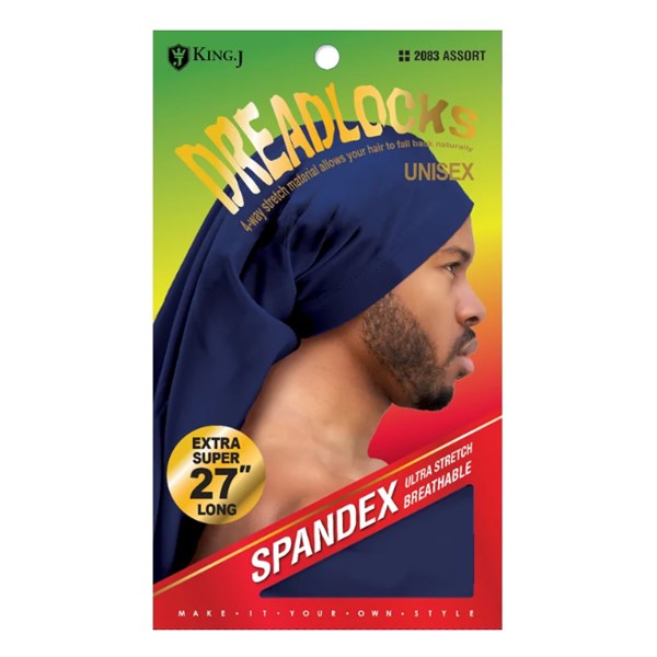 King J Extra Super Long Dreadlocks Spandex Cap #2083 - Assorted Colors