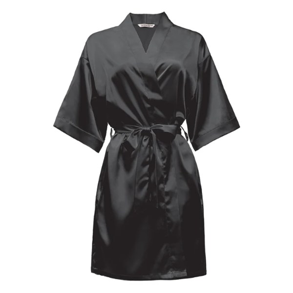 Lux Satin Robe #3701 - Black