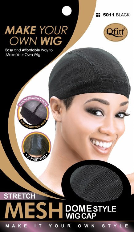 QFitt Stretch Mesh Dome Style Wig Cap Black #5011 - # Black