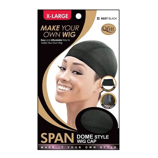 QFitt Span Dome Style Wig Cap X-Large #5027 - Black