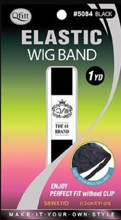 QFitt Elastic Wig Band Black #5084 - # Black