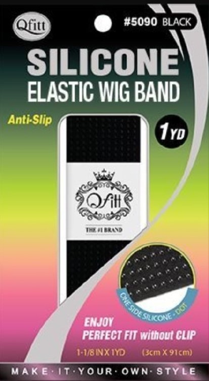 QFitt Silicone Elastic Wig Band Black #5090 - # Black