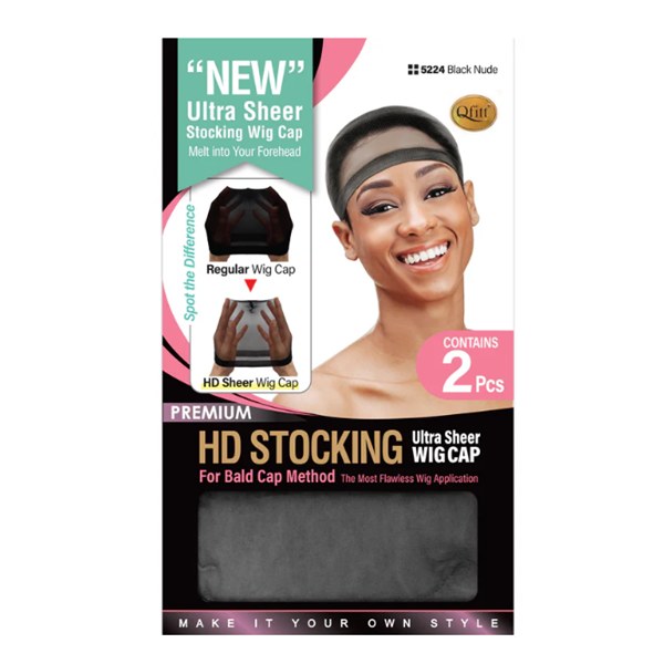 Qfitt HD Stocking Wig Cap #5224 - Black