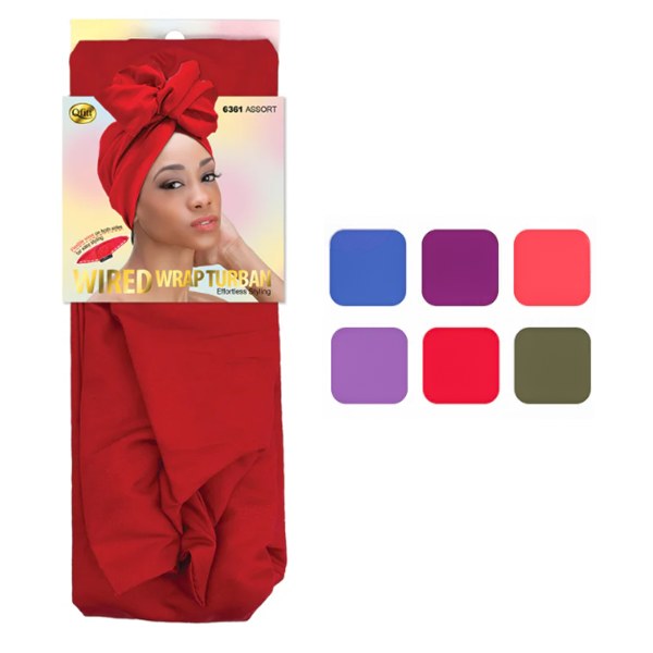 Qfitt Wired Wrap Turban #6361 - Assorted Colors