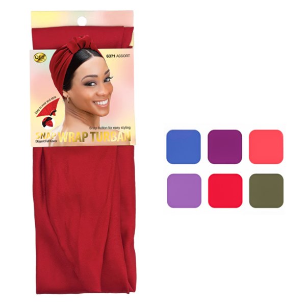 Qfitt Snap Wrap Turban #6371 - Assorted Colors