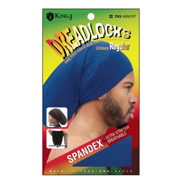 King J Spandex Dreadlocks Cap - Regular #703 - Assorted Colors