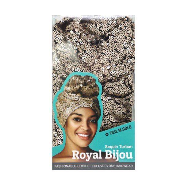 Royal Bijou Sequin Turban #7552 - M.Gold