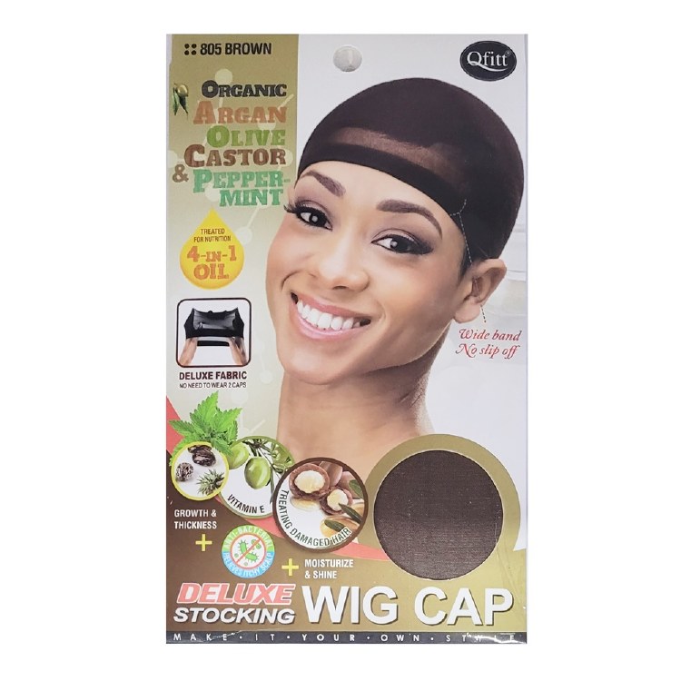 QFitt Deluxe Stocking Wig Cap Brown #805 - # Brown