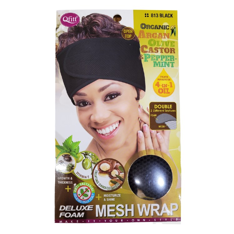 Qfitt Organic Deluxe Foam Mesh Wrap #813 - Black