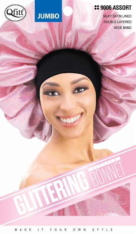 QFitt Jumbo Premium Glittering Bonnet Assorted #9006