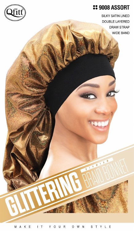 QFitt Glittering Braid Bonnet Assorted Colors #9008