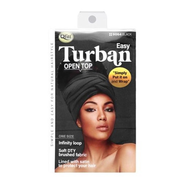 QFitt Easy Open Turban #9064 - Black