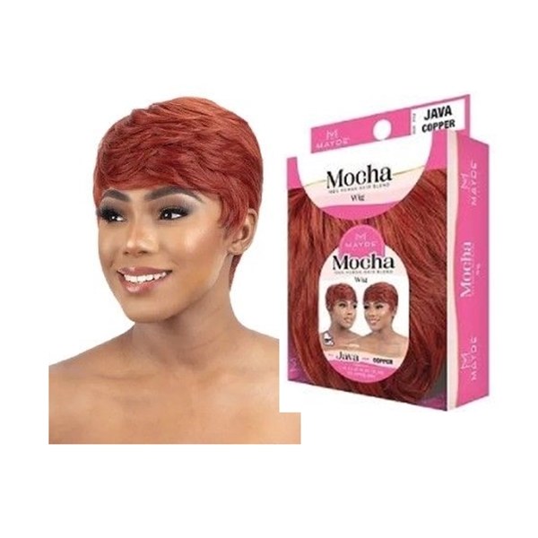 Mayde Mocha 100% Human Hair Blend Wig - Java #1