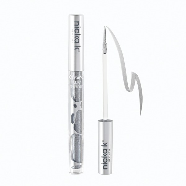 Nicka K Chrome Liquid Eyeliner #ELCL03 - Pearl Silver