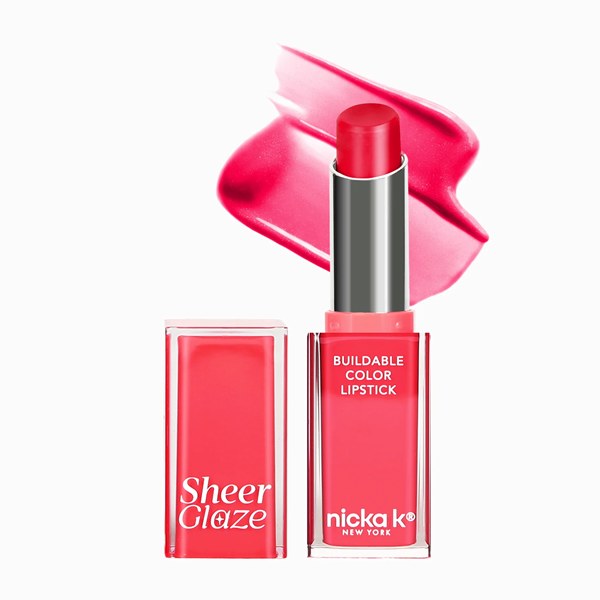Nicka K Sheer Glaze Lipstick #LSSG05 - Strawberry Red