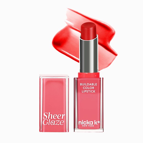 Nicka K Sheer Glaze Lipstick #LSSG06 - Vivid Red