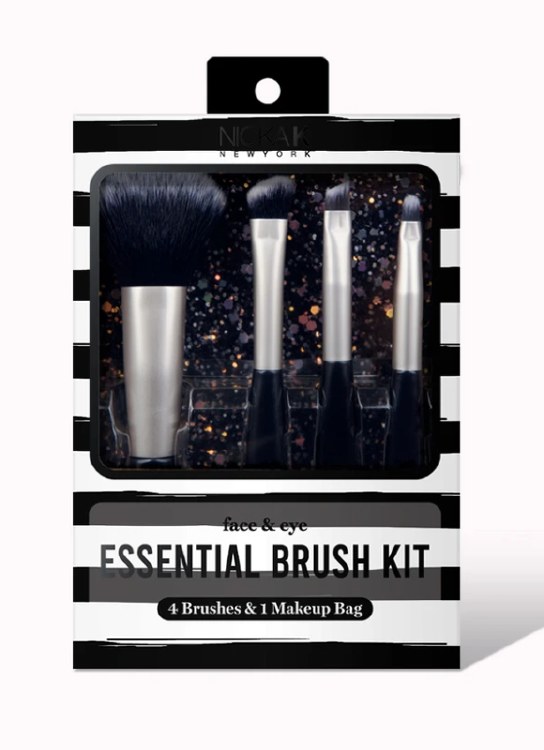 Nicka K Essentail Brush Kit Travel Size Black