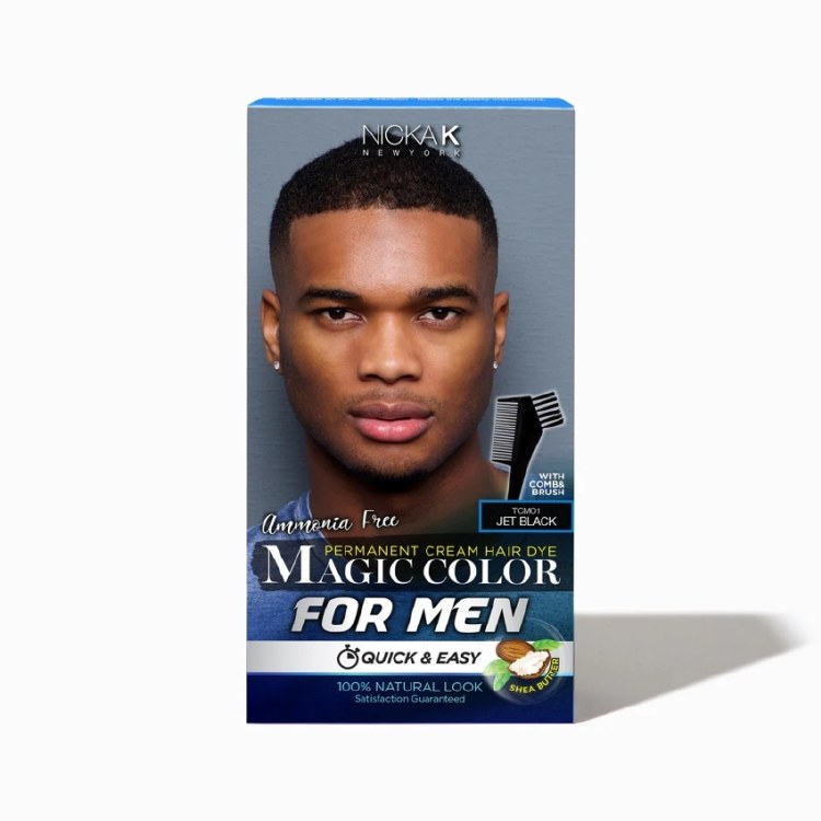 Nicka K Magic Color for Men Permanent Cream Hair Dye #TCM01 Jet Black