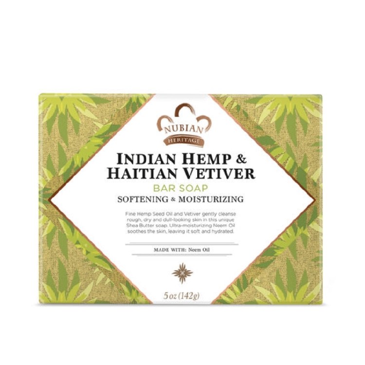 Nubian Heritage Indian Hemp & Haitian Vetiver Soap 5oz