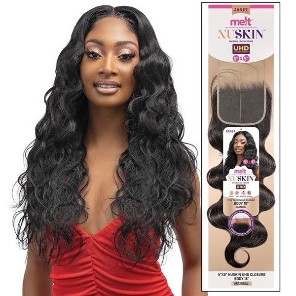 Melt Nuskin UHD 5x5 Lace Closure - Body - 10 Inch # Natural Black