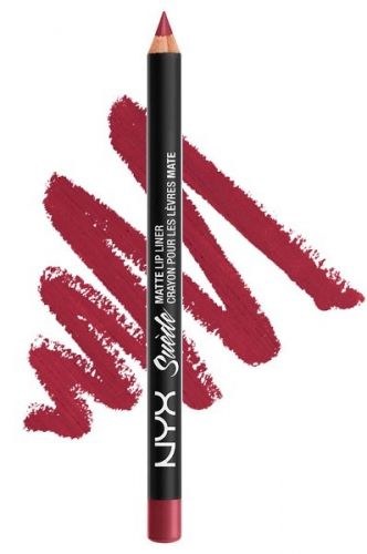 NYX Professional Makeup Suede Matte Lip Liner Cherry Skies, Make Up