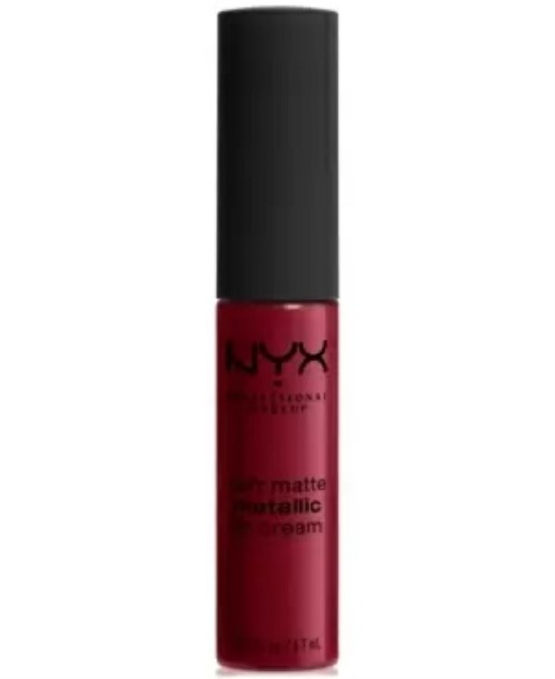 NYX Professional Makeup Soft Matte Metallic Lip Cream #SMMLC11 - Cranberry Red