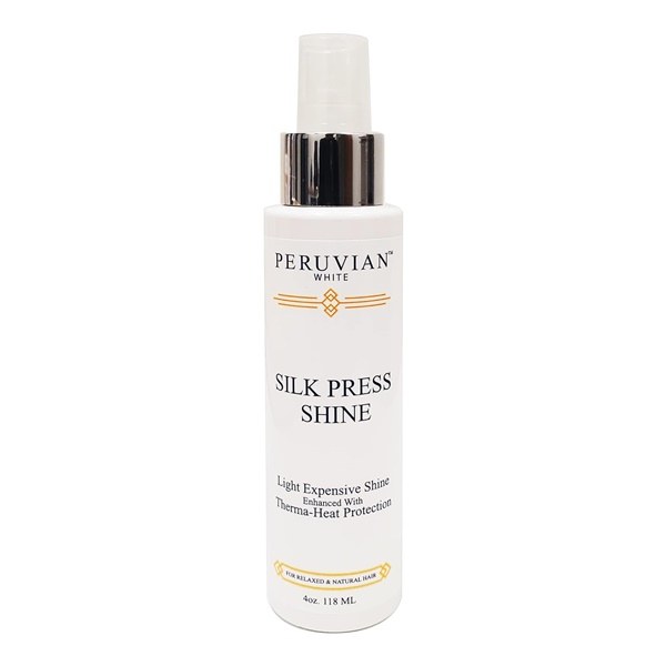 Peruvian white Silk Press Shine Enhanced with Therma-Heat Protection 4oz