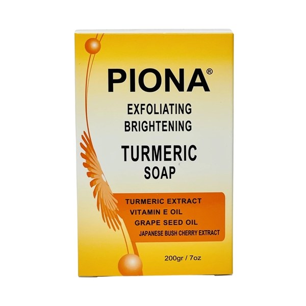 Piona Exfoliating Brightening Soap 200g - Turmeric
