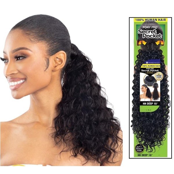 Pony Pro Secret Pocket Ponytail - HH Deep 18 Inch - # 1B