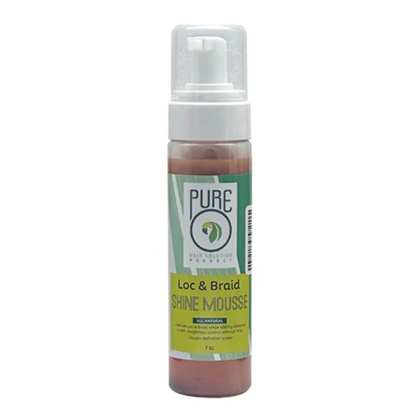 Pure O Naturals Loc & Braid Shine Mousse 7oz