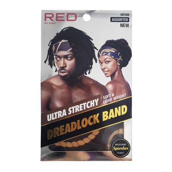 Red Ultra Stretchy Dreadlock Band #HD108 - Assorted